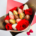 The Royal Crimson & Gold Strawberry Bouquet