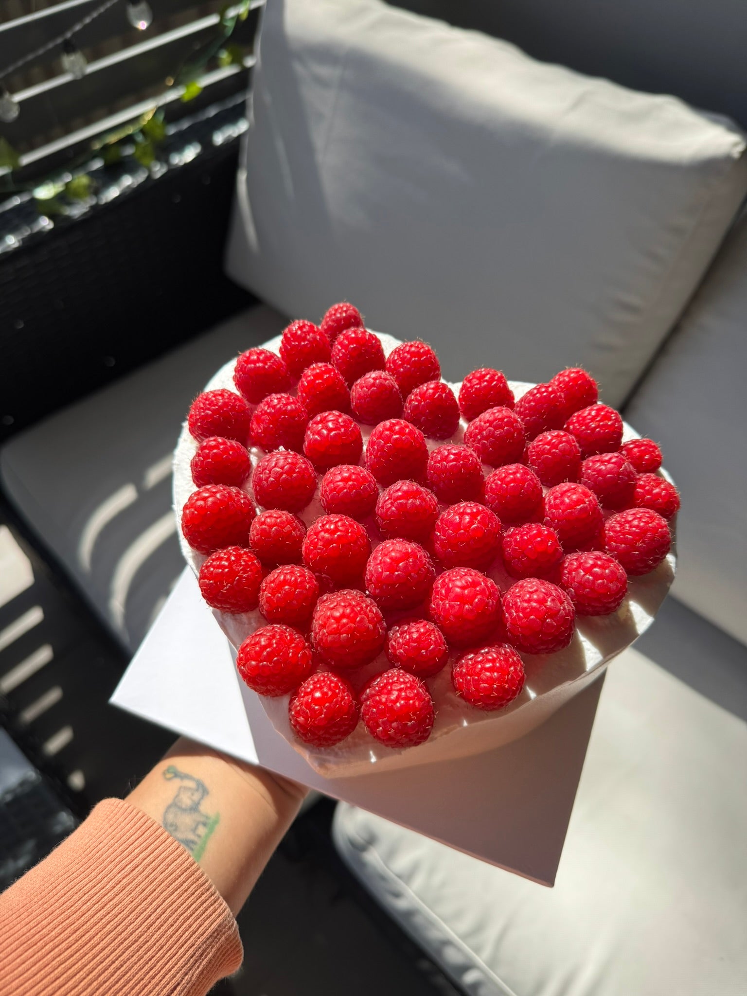 Luxe Raspberry Chantilly Heart Cake