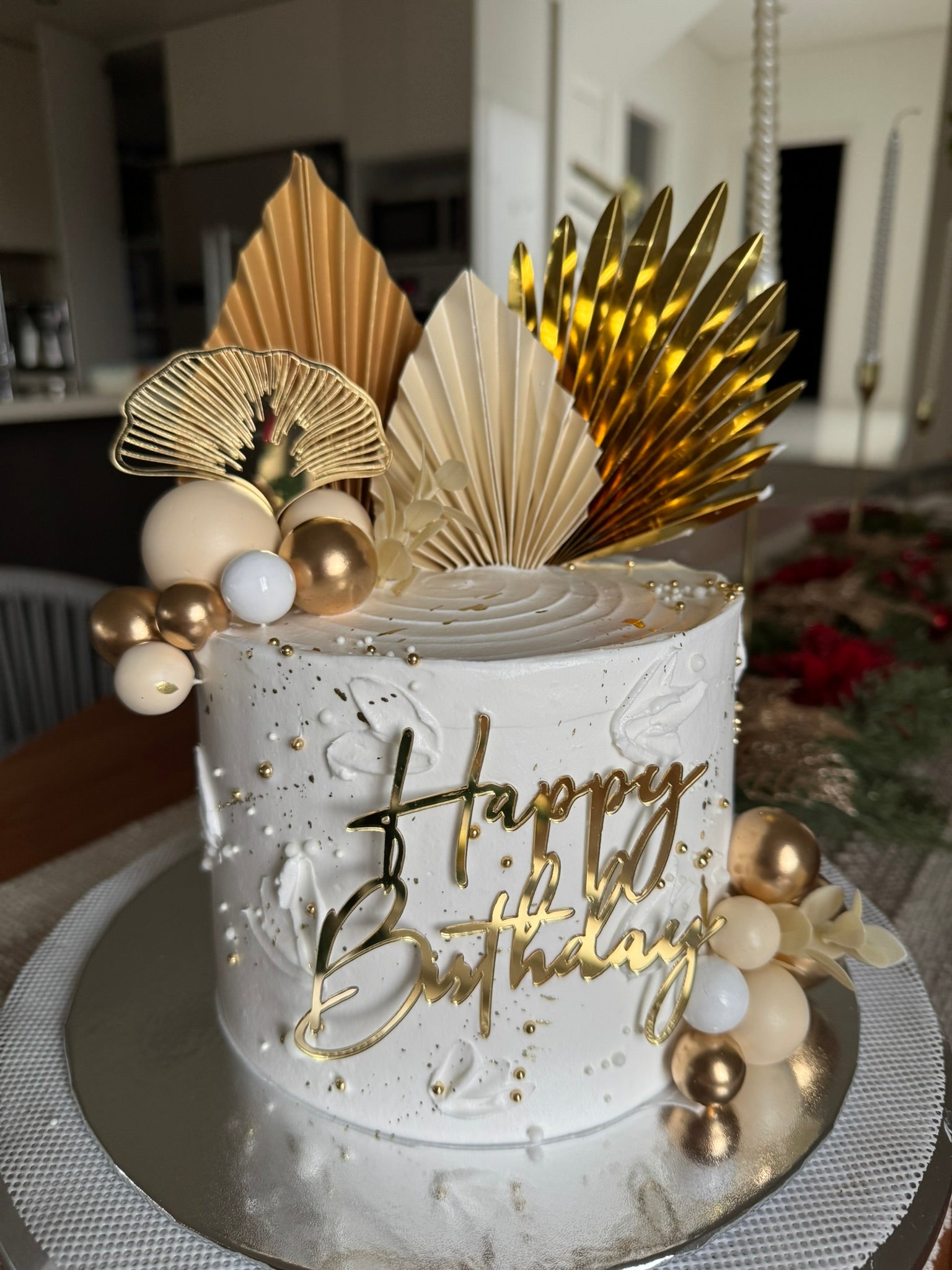 Happy Birthday Textured Artisan Cake